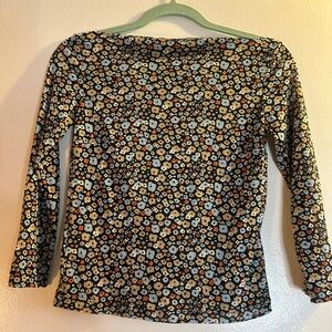 Stefanel Multicolor Floral Long Sleeve Top